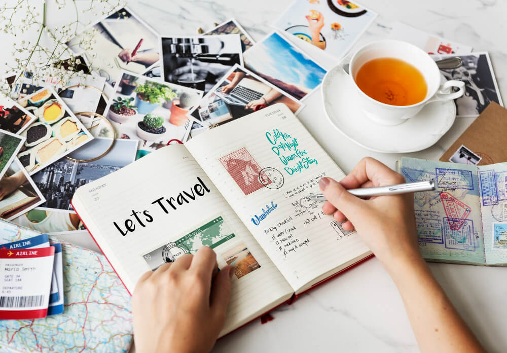 Planning traveling trip notes