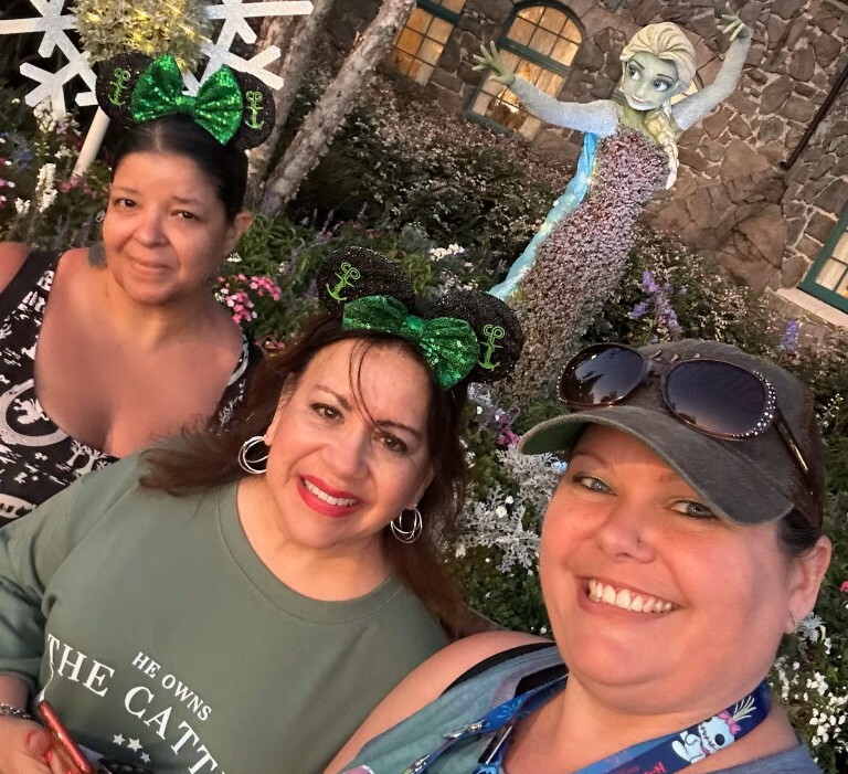 Three travel advisors at Disney Epcot