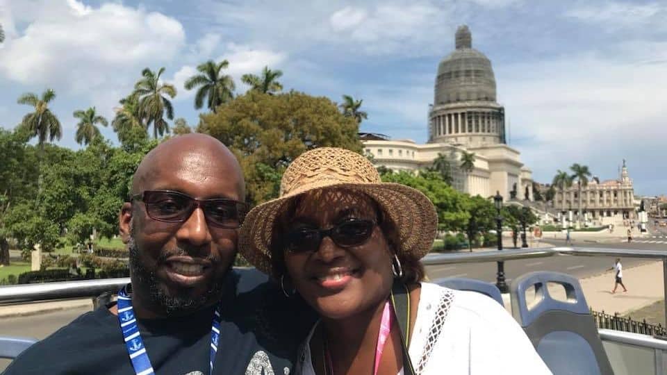 Cruise-Planners-Deborah-and-Isaiah-Banks-traveling-in-Cuba