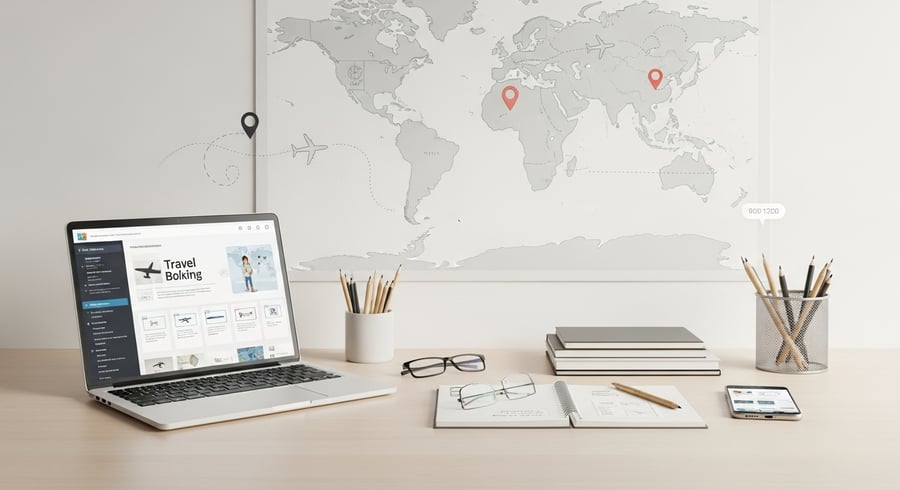 travel agent tools on desk