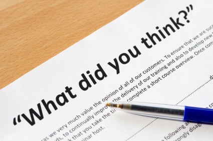 What did you think ? Survey questionaire document