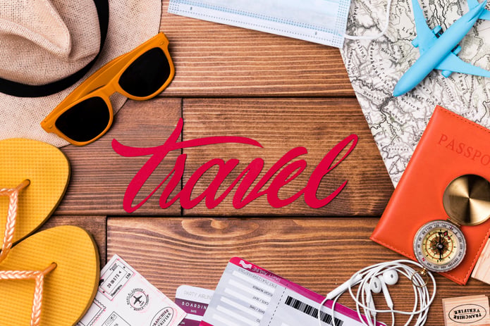 the word travel with travel items