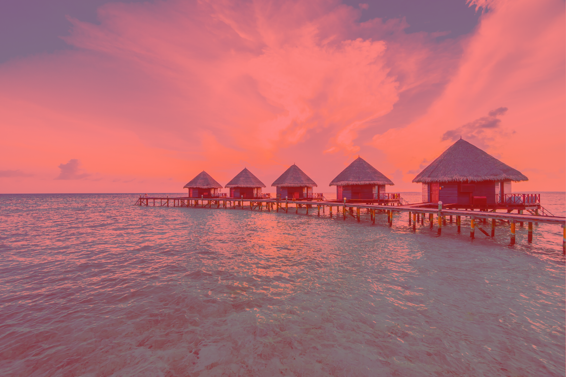 Over-Water Bungalows- red